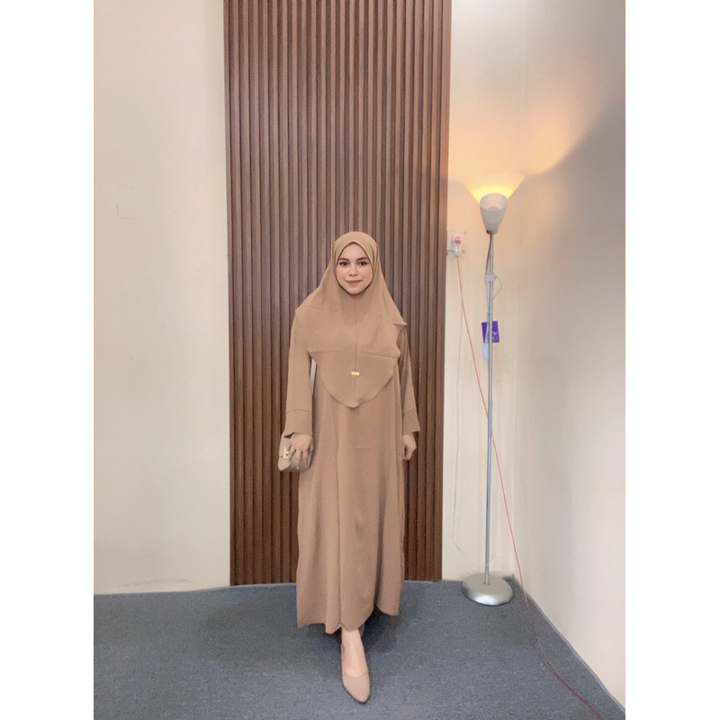 ZULAIKHA ABAYA SET HIJAB CRINKLE AIRFLOW PREMIUM