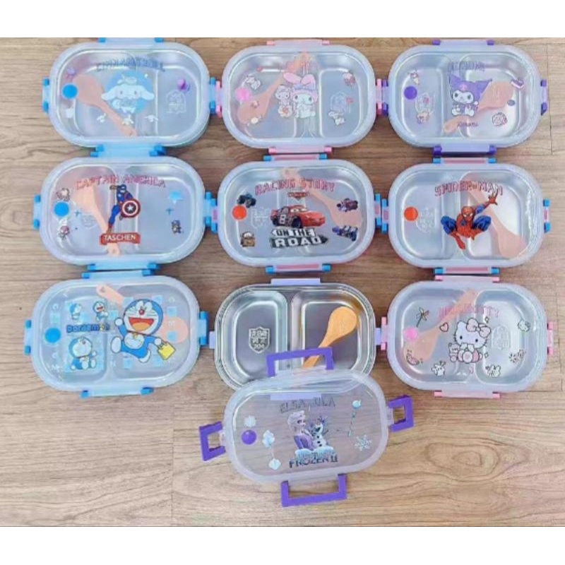 KOTAK MAKAN STAINLESS STEEL TAHAN PANAS / KOTAK BEKAL STAINLESS STEEL / TEPAK MAKAN CINNAMOROLL / KO