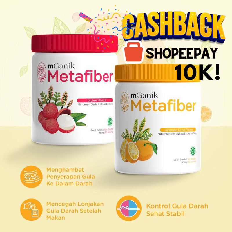 

Mganik Metafiber 450gr / Meta Fiber / Minuman Diabetes Cashback Shopeepay