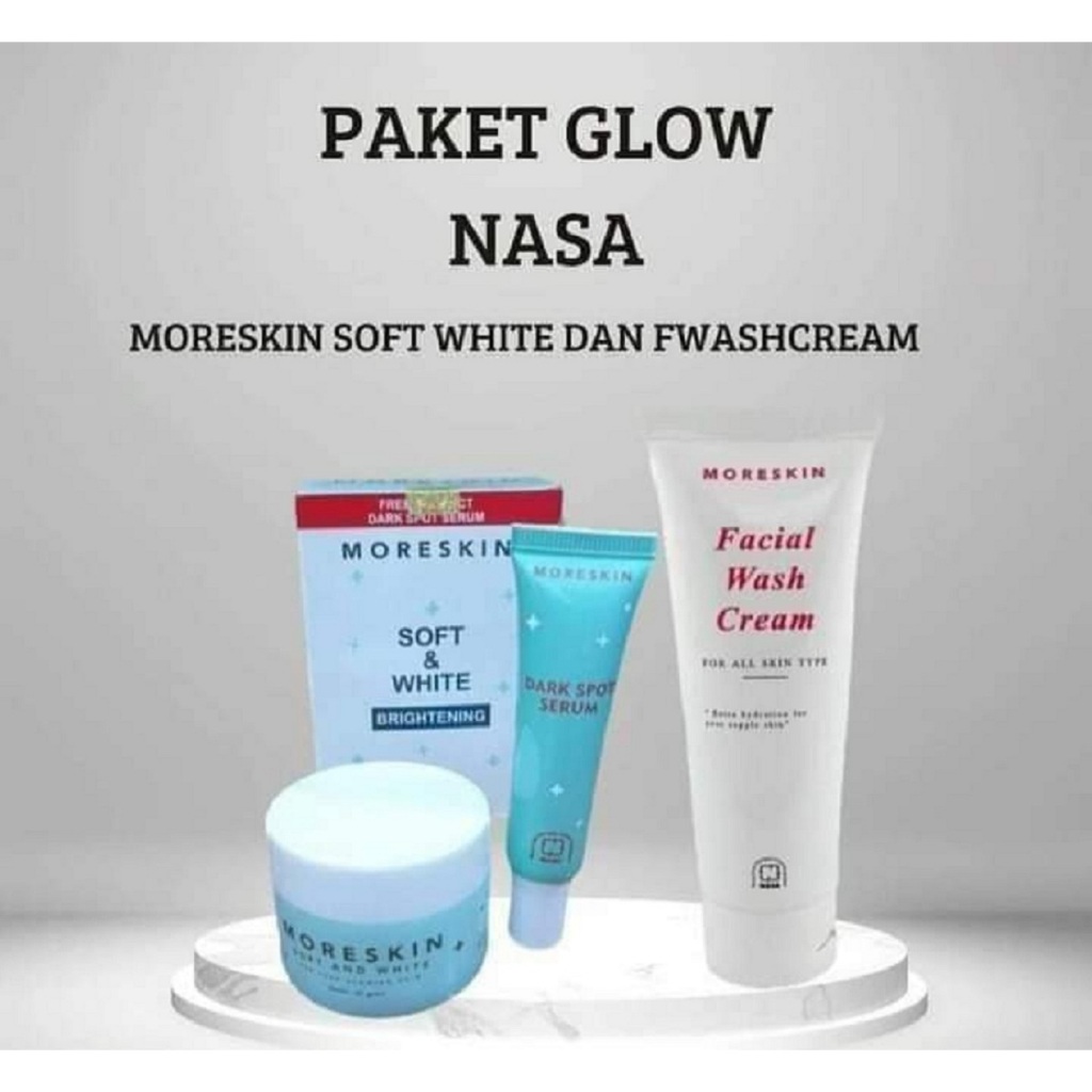 Paket Glow Nasa - Moreskin Soft White dan Facial Wash Cream