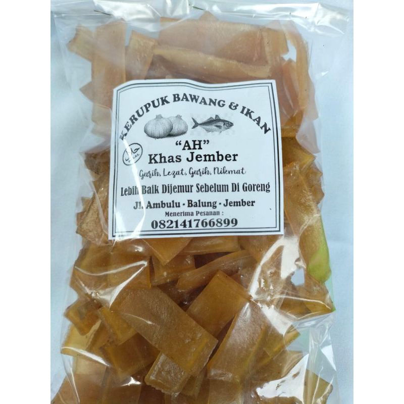 KERUPUK TAHU/RAMBAK MENTAH 500 gram khas jember