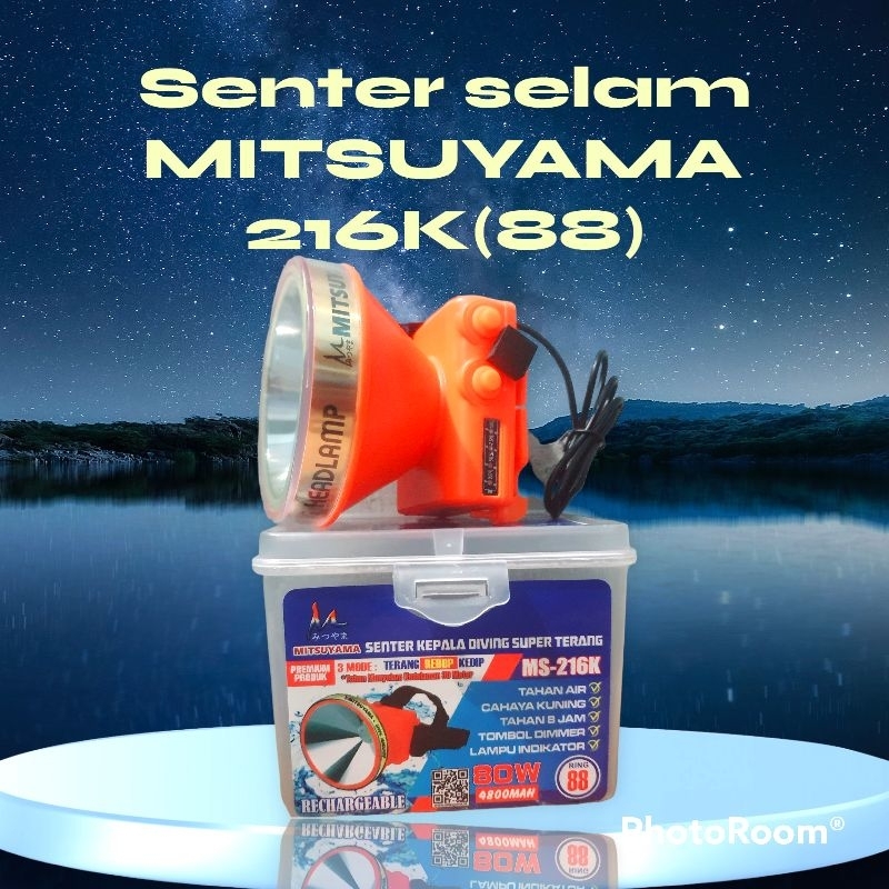 Senter Kepala Selam / Senter Kepala Diving / Headlamp Selam MITSUYAMA MS -216