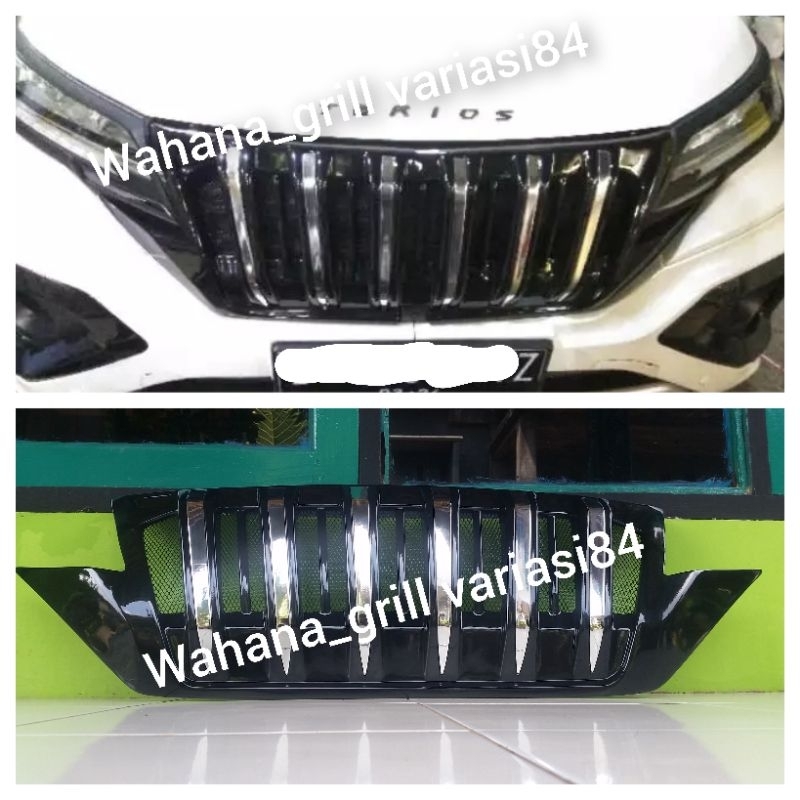 Grill Terios/rush Tahun 2017~2021 Model Apollo Hitam  glosy