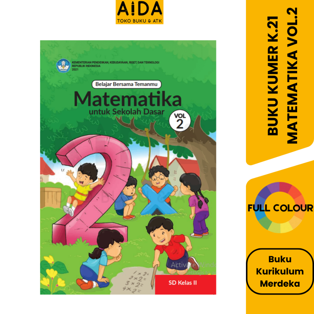 Buku SD Matematika Kelas 2 Volume 2 - Belajar Bersama Temanmu  Kelas II Vol 2 Buku Kurikulum Merdeka
