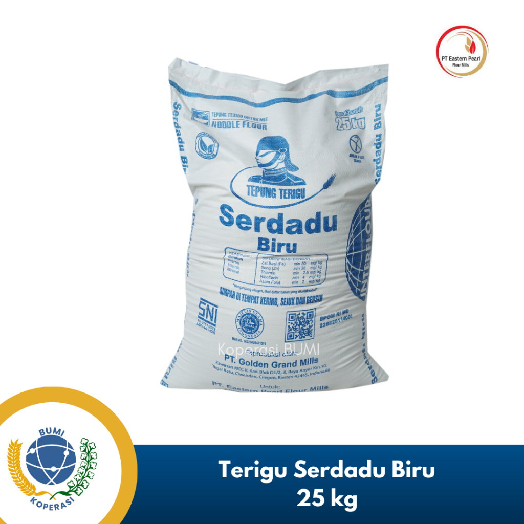 

Tepung Terigu Eastern Serdadu Biru 25 kg