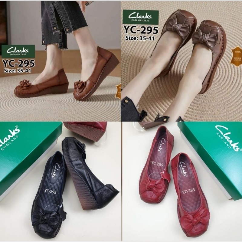 Clarks new pita wedges G-295 / Sepatu wanita clarks / clarks wedges