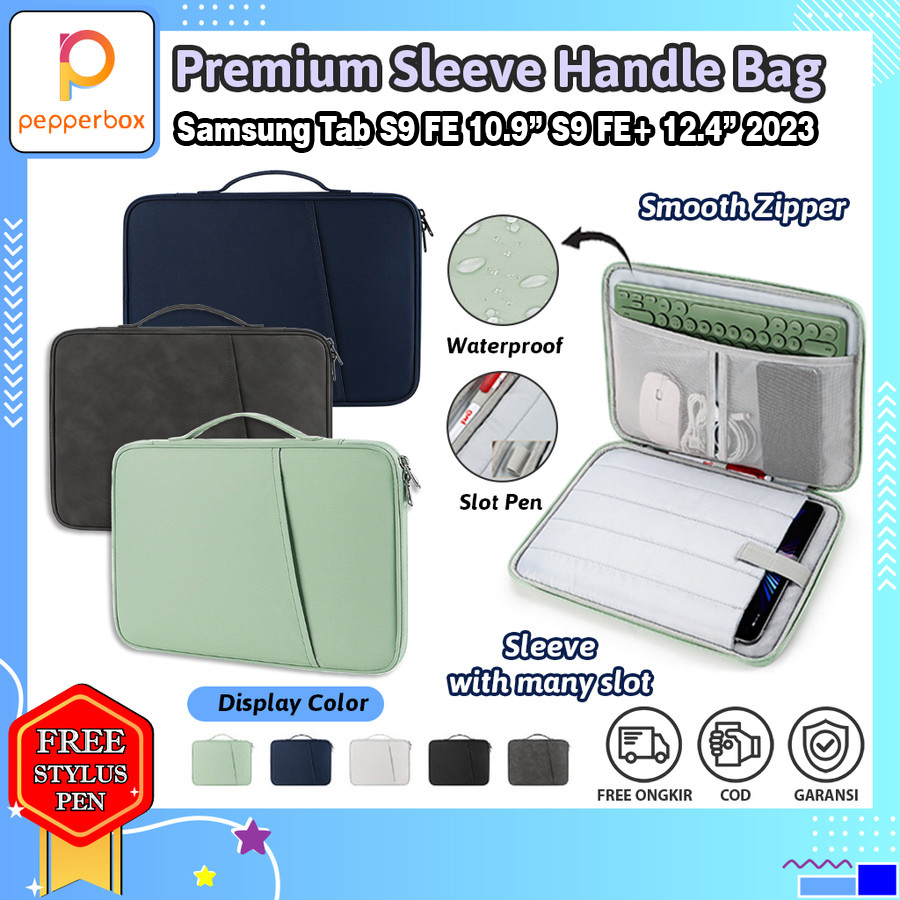 Samsung Tab S9 FE 11 Inch FE Plus + 12.4 2023  Sleeve Pouch Sarung Pelindung Bag Tab Case Handbag Po