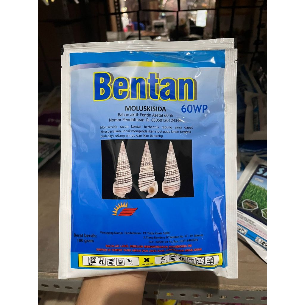 Bentan 60 WP Moluskisida / Bentan Biru kemasan 100 gram
