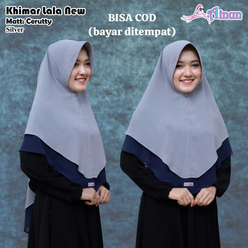 Khimar Lala New Ainun Khimar 2 Layer Cerutty Terbaru