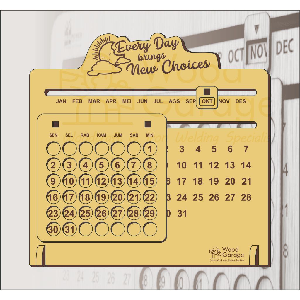 

kalender geser sepanjang masa perpetual slide calendar seumur hidup