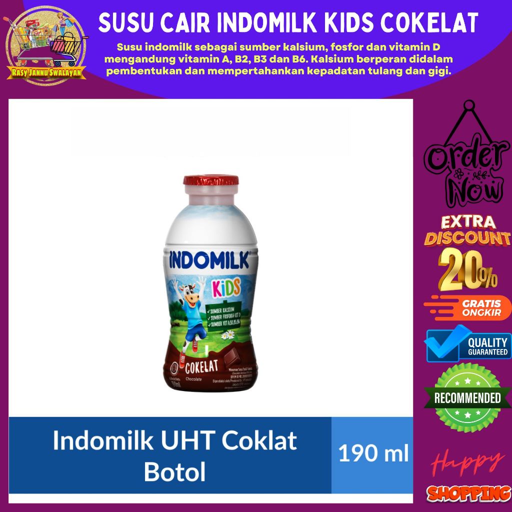 

Indomilk Susu Cair Botol Chocolate 190Ml