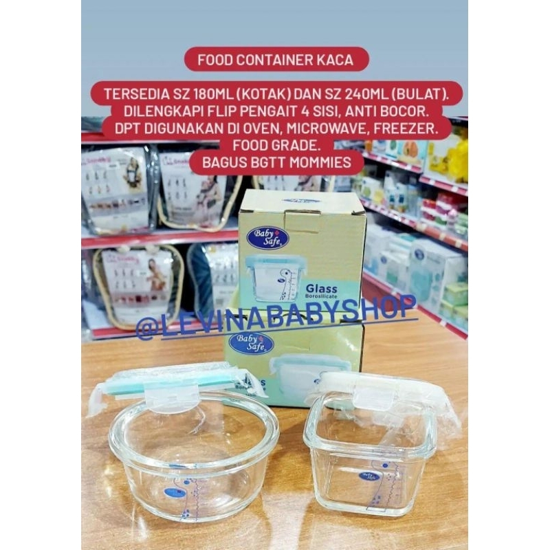 Baby Safe Glass Food Container FC006 FC008 / Food Container Kaca