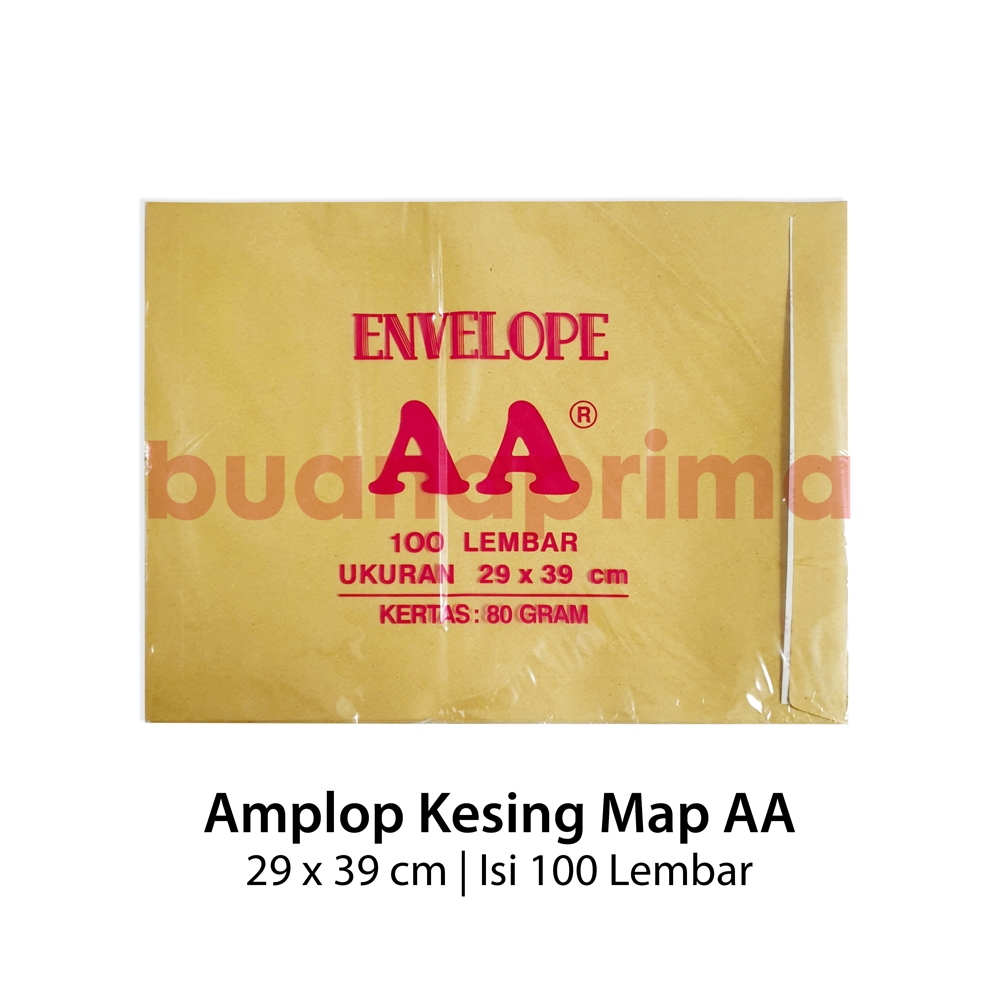 

Amplop Kesing Map AA isi 100 Lembar 29 x 39 cm Polos dan Pake Lem Warna Coklat 80 gsm