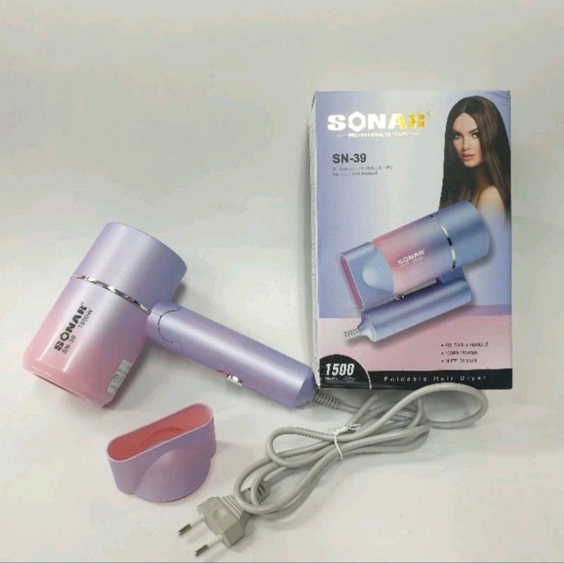 Sonar SN-39 Hair Dryer Pengering Rambut 1500W - Warna Rosa