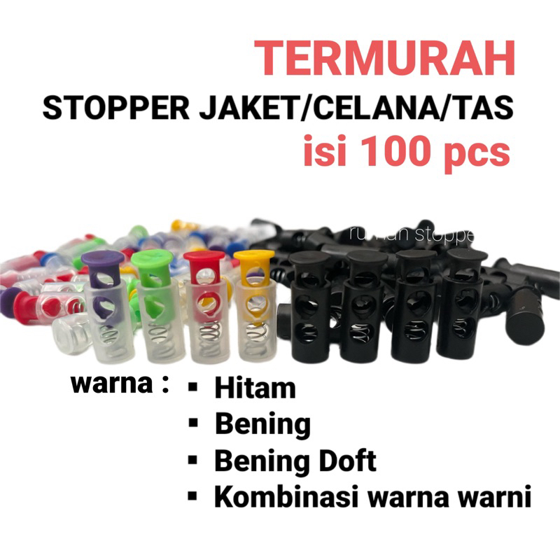 stopper botol kecil/ stopper masker/ stopper jaket hoodie / stopper celana (100pcs)