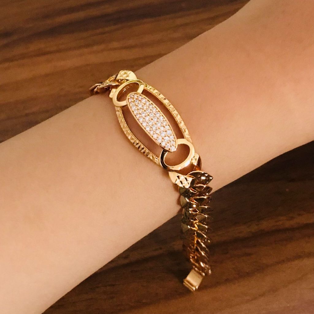 Gelang Tangan Wanita Remaja & Dewasa Xuping Jewerly Gold Model Rantai Permata