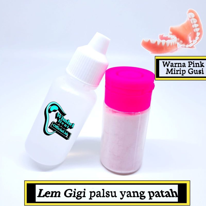 Lem gigi palsu patah / Lem gigi palsu patah otomatis kering