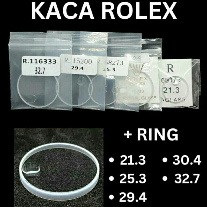 kaca jam tangan rolex plus ring