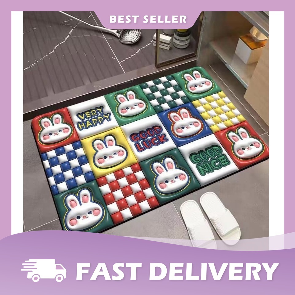 KESET DIATOMITE LANTAI KARAKTER LUCU 5D / KESET DIATOMITE 5D KARAKTER LUCU LANTAI KESET