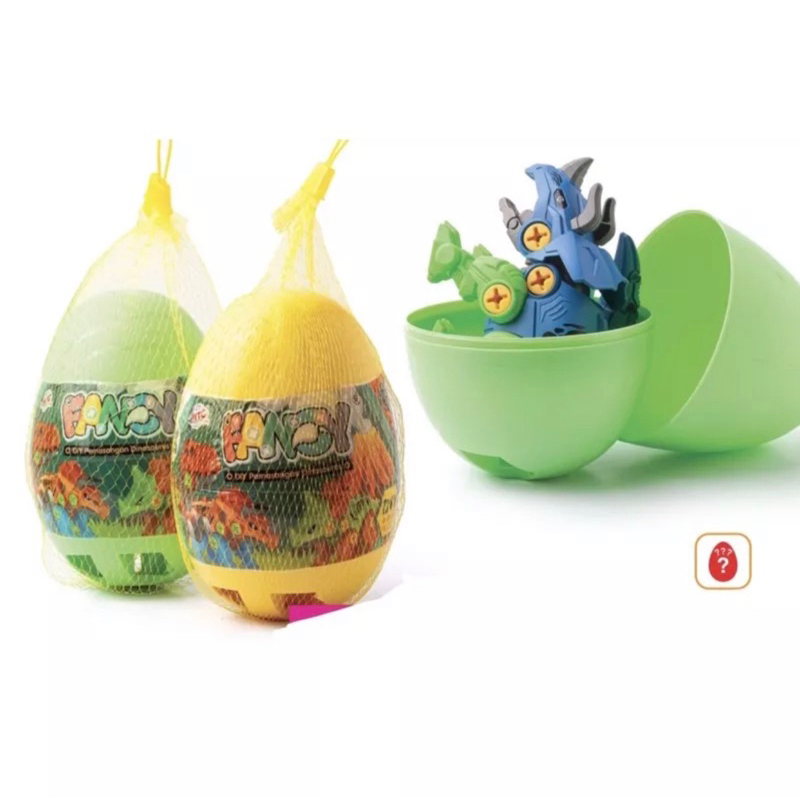 FK telor 457 dino 1 pc jumbo atau telor lol 1 pc / isi random hadiah mainan / mainan