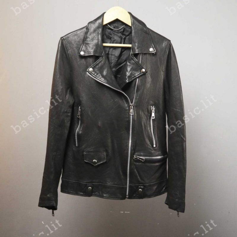 Unisex ramones biker leather jacket second preloved