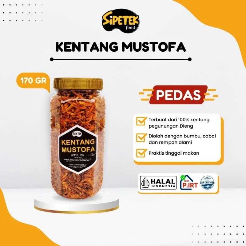 

Kentang Mustofa Sipetek 170 Gram Rasa Pedas