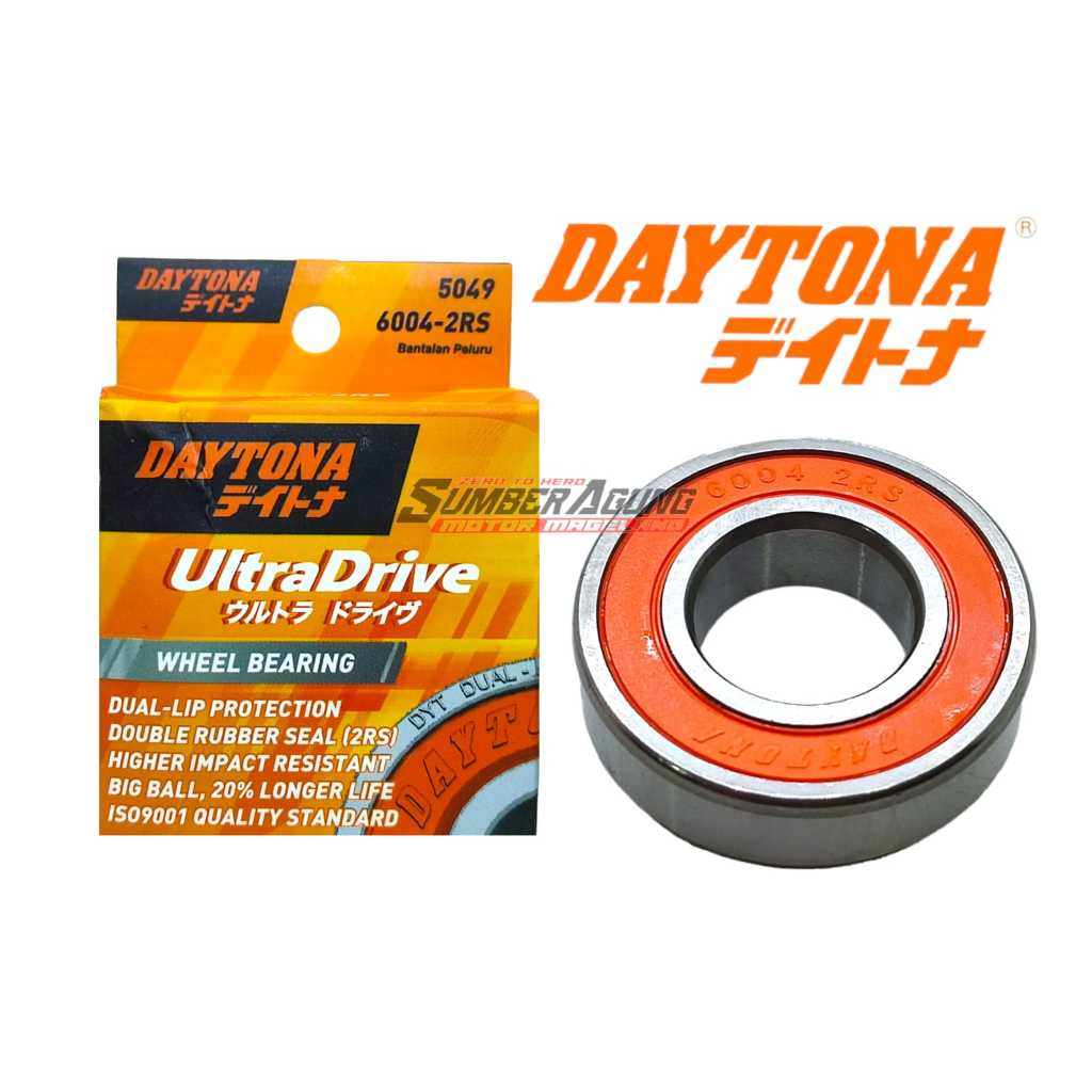 DAYTONA LAKER LAHER BEARING 6004-RS NAP GEAR BELAKANG JUPITER RXKING RXS CRYPTON FIZR