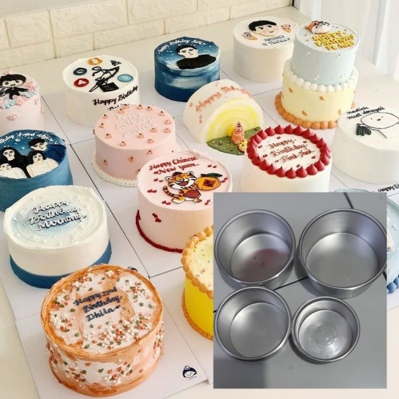 Loyang korean Mini Cake/ loyang Bulat Mini Press/Cetakan Cromboloni/Korean Cake Ukuran 8 & 9 cm