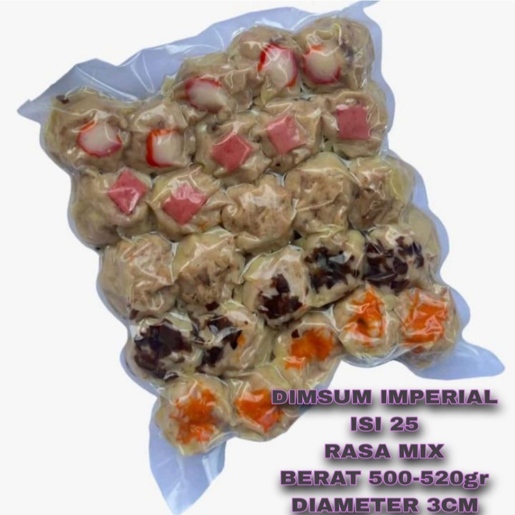 

Dimsum Imperial Isi 25pcs Berat 500 gram Frozen Food Dimsum Mix Free Chili Oil