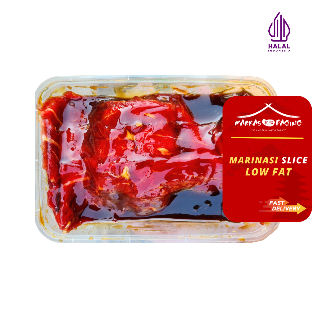 

MARINASI LOWFAT slice beef daging sapi marinasi HALAL 500 Gr