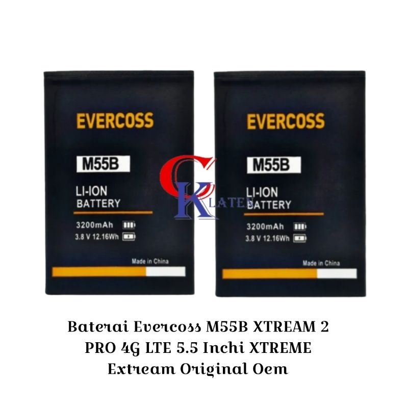 Baterai Evercoss M55B XTREAM 2 PRO 4G LTE 5.5 Inchi XTREME Extream Original Oem