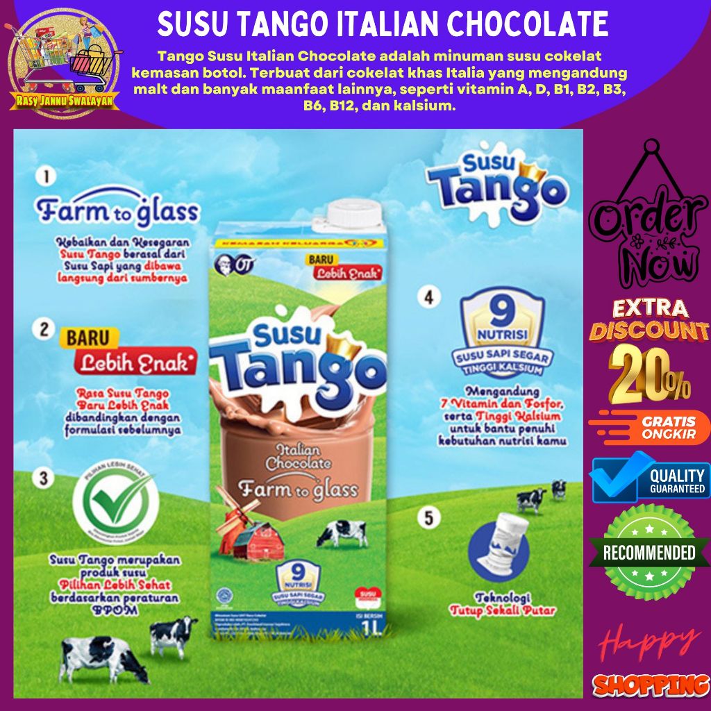 

Susu Tango Italian Chocolate 1 Liter