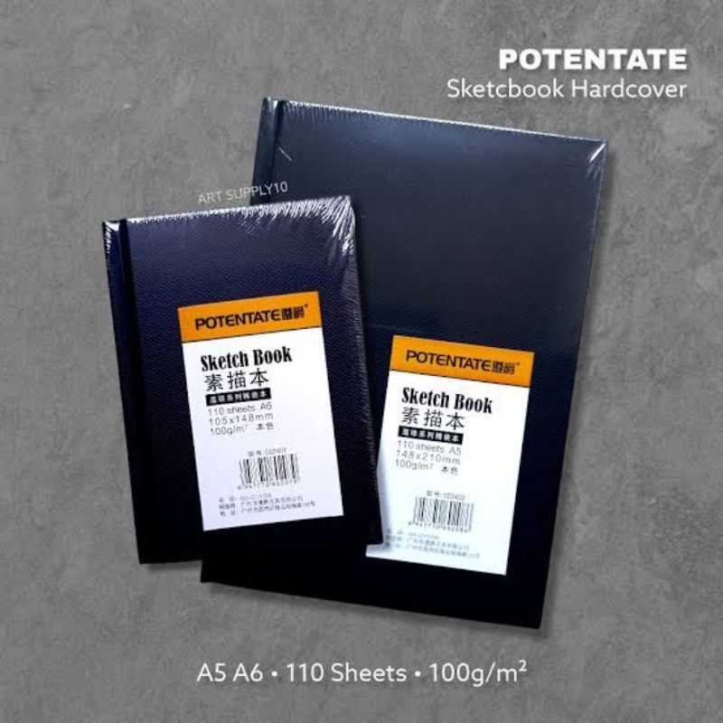 A5 A6 POTENTATE SKETCHBOOK HARD COVER BUKU GAMBAR SKETSA