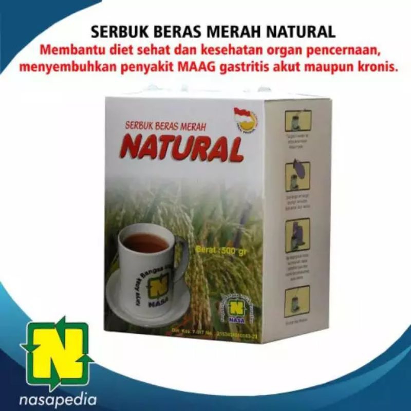 

serbuk beras merah NASA // atasi magh Dan perut buncit
