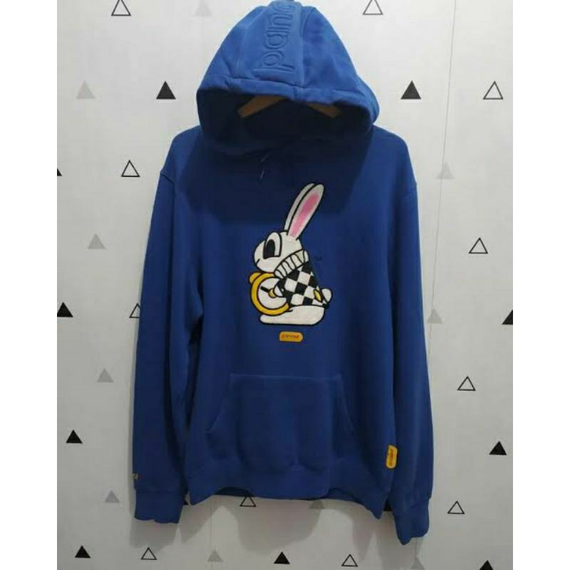 HOODIE PANCOAT WARNA BIRU ART KELINCI SANGAT RARE