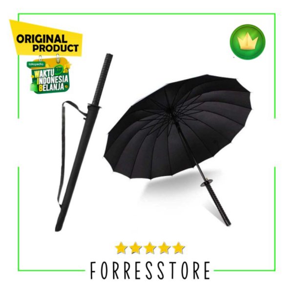 Promo Payung Samurai Jepang Ninja Samurai Umbrella Katana Payung Besar Hitam Limited