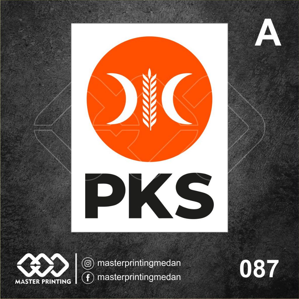 

087 - Stiker Logo Partai PKS, Sticker Vinyl, Premium, Tahan Air, Termurah, dan Bisa Custom