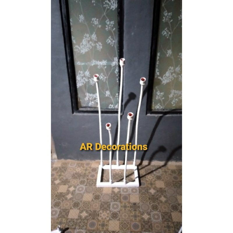 standing lampu pipa elastis tanpa bunga 5 pipa