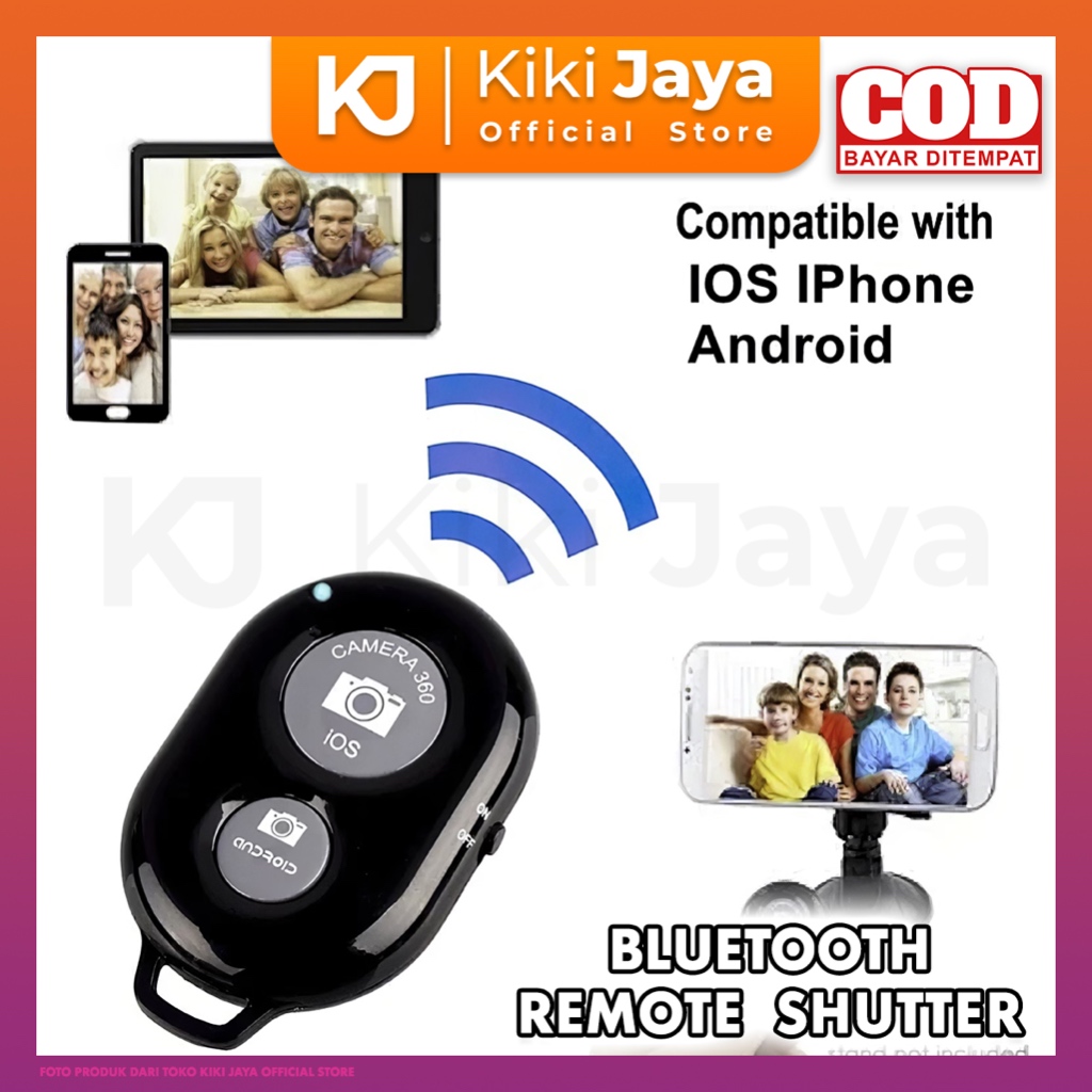 [KIKI] Bluetooth Remote Shutter / Tomsis - Selfie Camera Wireless Control Untuk Kamera HP Smartphone
