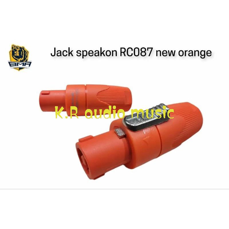 HARGA 4 PCS JACK SPEAKON/SPEAKER MALE BMA ORANGE RC 087