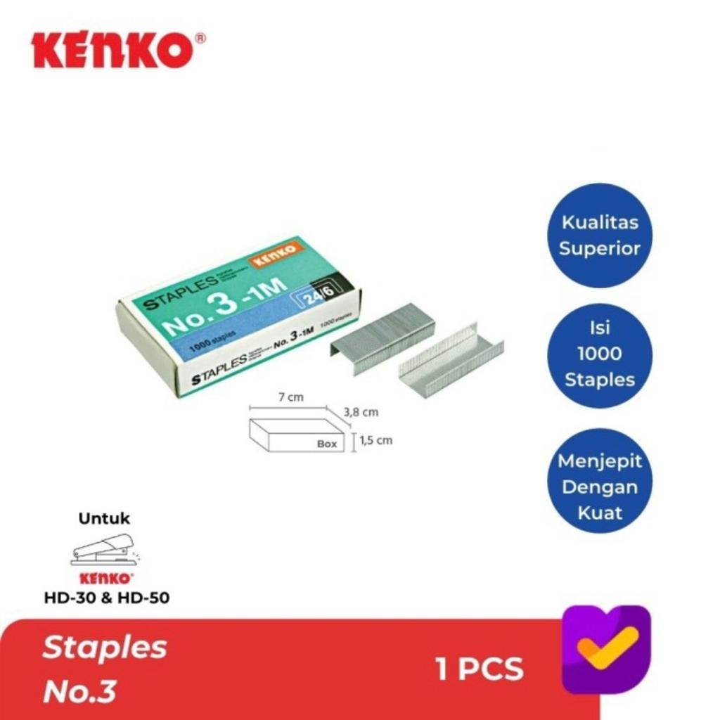 

Isi Stapler Besar HD50 / Staples No.3-1M Kenko