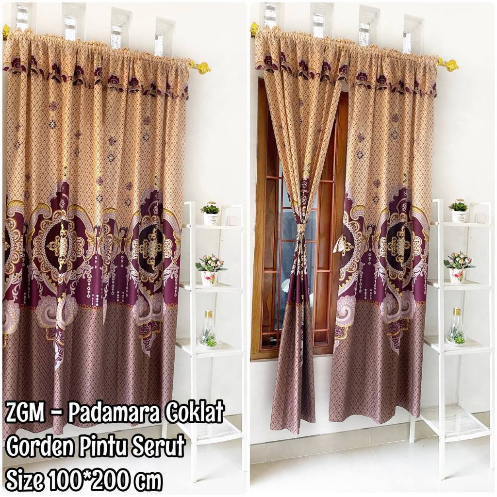 Gorden Serut Pintu Dan Jendela Paling Murah Bahan Katun Motif Batik Sultan Best Seller Padamara Cokl