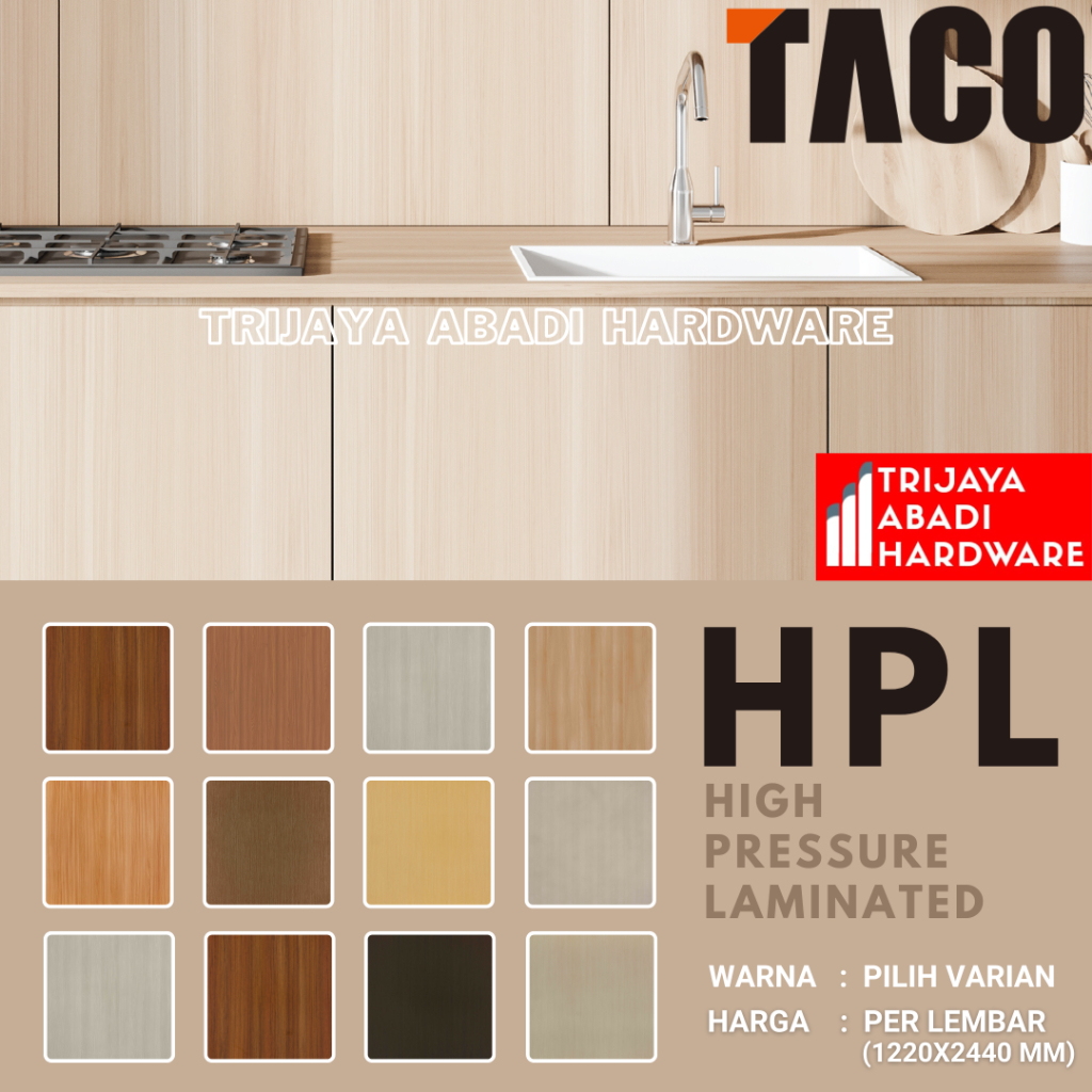 Taco HPL 129 - 157 AA Woodgrain Series Pelapis Furniture Laminate