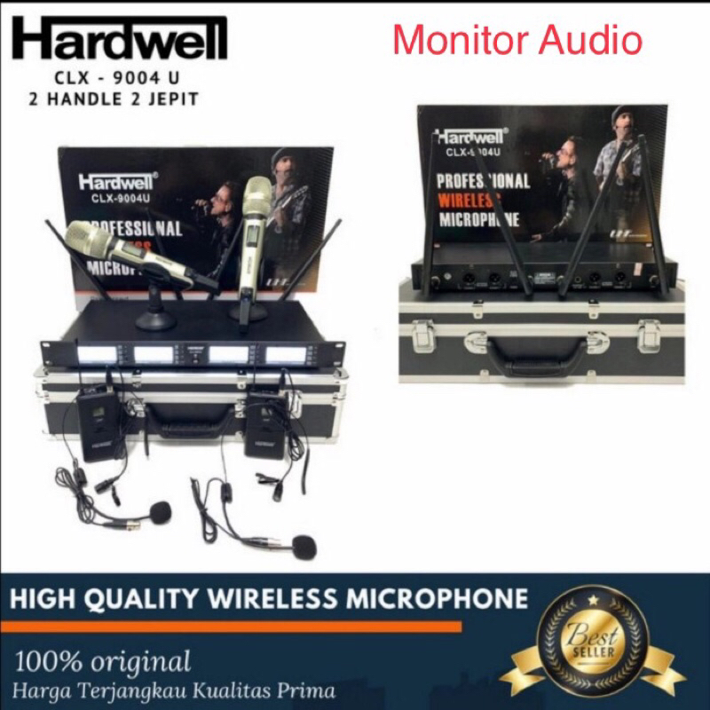 Microphone pegang clipon hardwell clx 9004 original hardwell clx9004