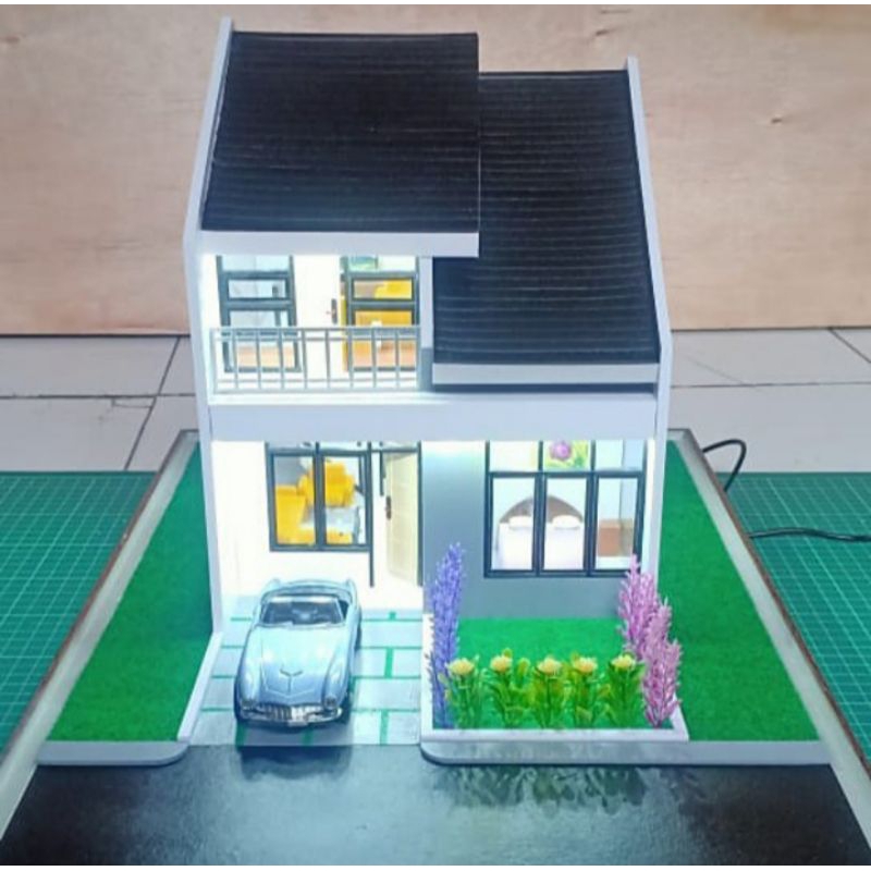 Miniatur Rumah Minimalis 2 Lantai tipe 45