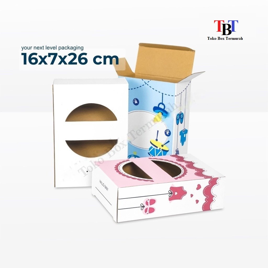 

Box 16X7X23 (Hallo Baby) KARDUS/PAKING/KEMASAN/HAMPERS/BABYBAYI//HALLOBABY/HALLO