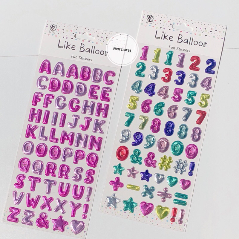 

STICKER ALPHABET & NUMBER BERWARNA / STICKER JURNAL / STICKER WARNACHROME