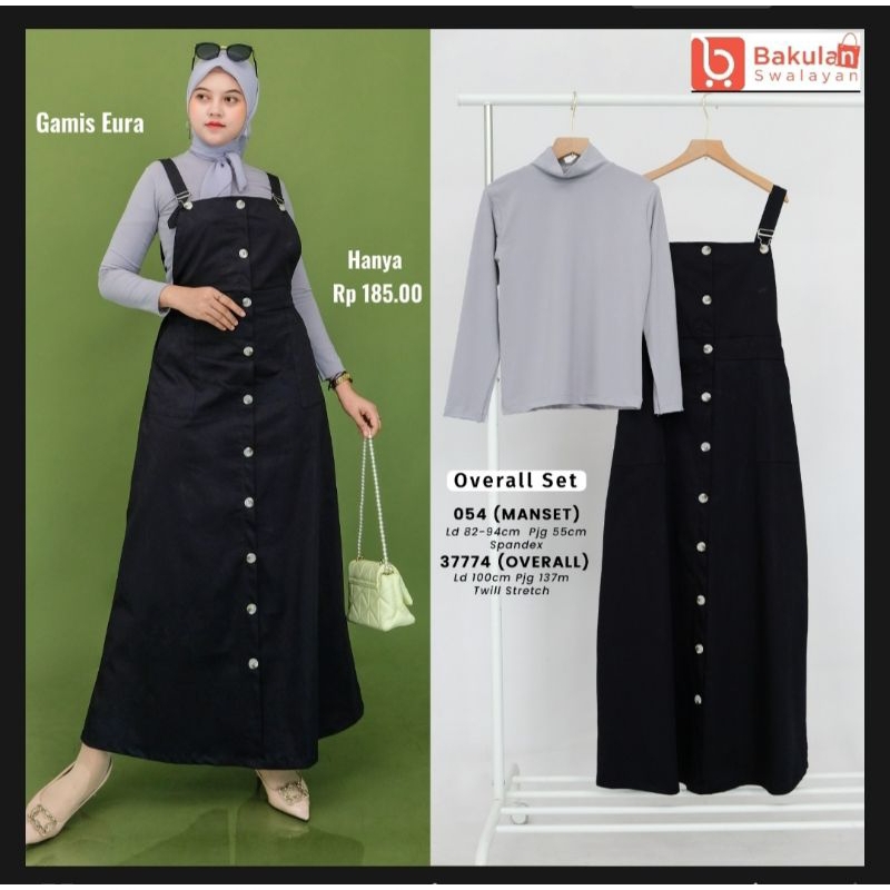 Pakaian Muslim Wanita_Gamis wanita Terbaru Overall set