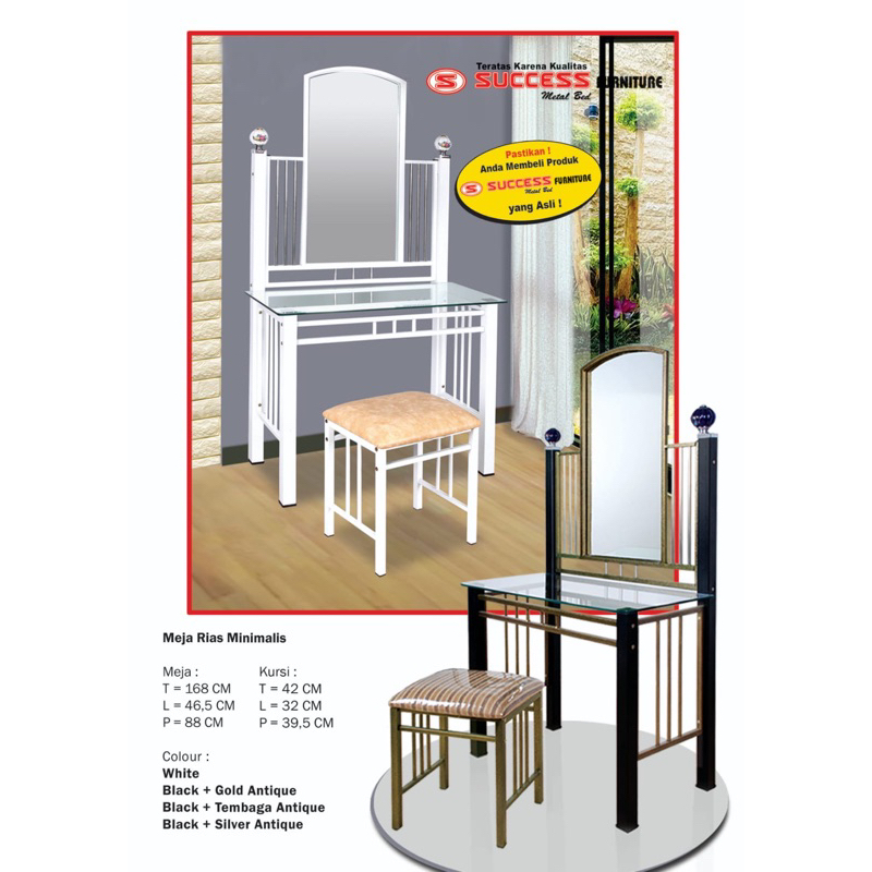 Meja Rias Besi Minimalis