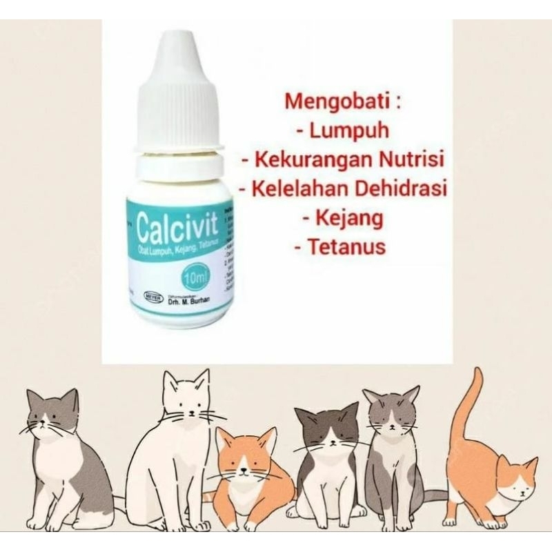 CALCIVIT - Obat Lumpuh Kejang Dehidrasi Tetanus Kucing Anjing